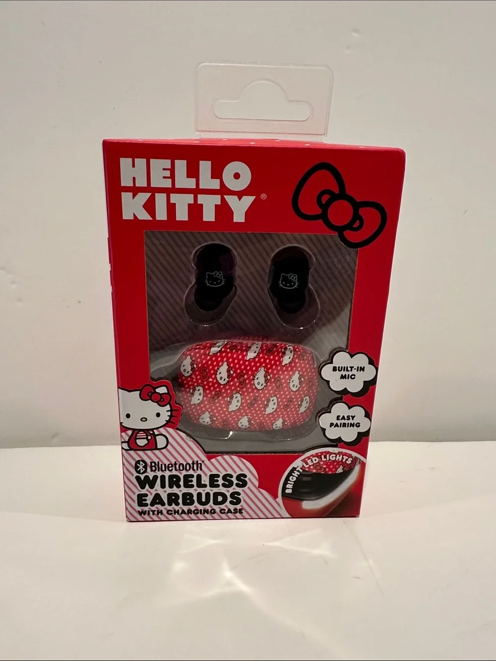 Hello Kitty Bluetooth Wireless Earbuds with Charging Case.
